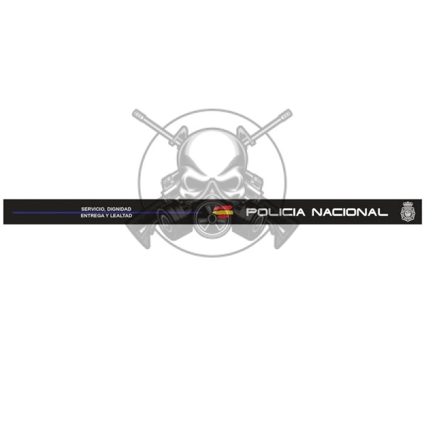 PULSERA GOMA POLICIA NACIONAL NEGRA - Imagen 3